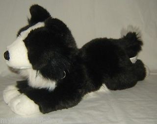Animal Alley Border Collie Puppy Dog Black White 10 Plush Stuffed Toy