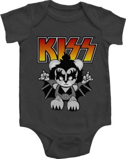 NEW Boy Girl Infant Baby KISS Band Logo One Piece Snapsuit Jumper T