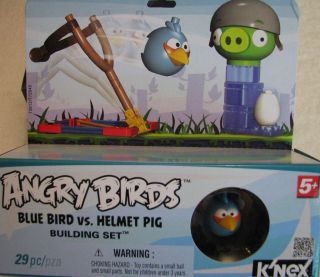 Brand New KNex Angry Birds Blue Bird vs Helmet Pig Building Set 29