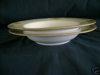 RIMMED SOUP BOWLS NORITAKE ROYAL CROCKERY N2148 NICE