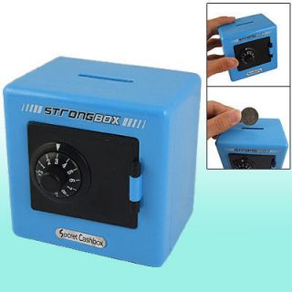 Black Knob Plastic Cash Coin Safety Box Toy for Child