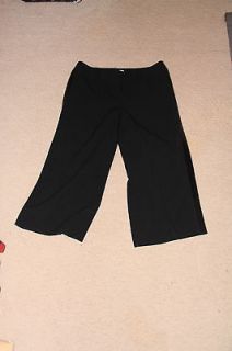 ANN TAYLOR LOFT Gaucho Cropped Dress Pants in Black w/Sequin Accent Sz