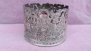 Antique Mauser Fine Sterling Silver Highly Decorated Wine Coaster
