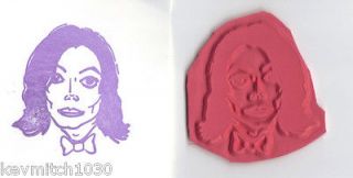 Michael Jackson Face unmounted Rubber Stamp