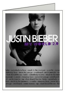 Bieber my world Personalised Birthday Greetings Anniversary Card Y7