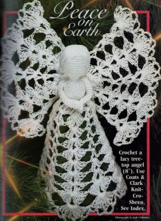 Knitting Crochet Pattern Christmas Doll Toys Childs Sweater Angel
