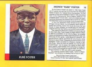 Negro League Star #16 ANDREW RUBE FOSTER, Hall of Fame