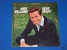 ANDY WILLIAMS Dear Heart Emily   Record Vinyl 1965 LP