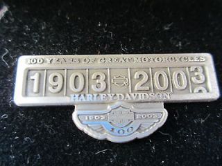 Harley Davidson Limited Edition 100th Anniversary Sterling Silver