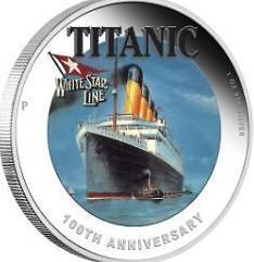 RMS Titanic Ocean Liner Sinking 100th Anniversary Pure Silver Coin