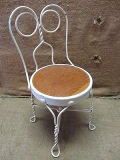 Vintage Childs Ice Cream Chair Antique Old Stool Parlor Soda