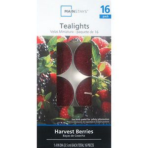 NEW Mainstays Harvest Berries Home Decor Fragrance 16 Pack Tealight