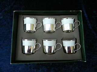 Vintage German set of 6 espresso cups and holders
