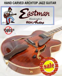 EASTMAN GORGEOUS ARCHTOP JAZZ GUITAR HANDCARVED AGED SPRUCE TOP FLAME