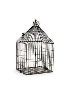 21 Metal Black Wire Mesh Rectangular Bird Cage Birdcage Garden Decor