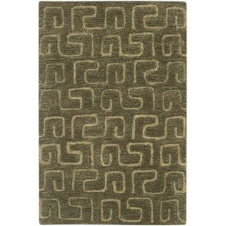 Handmade Puzzles Brown/ Gold New Zealand Wool Rug (2 x 3)   SOH416C