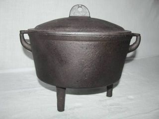 ANTIQUE 1860S CAST IRON FOOTED KETTLE BEAN COWBOY CAMP FIRE GYPSY POT