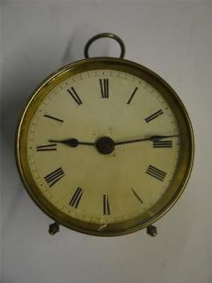 Good Antique 19th Century Circular Brass Table Clock