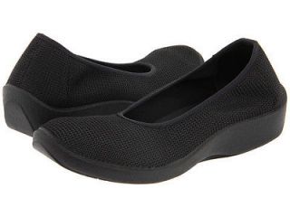 Womens Arcopedico L36 Black Slip On Faux Leather Comfort Shoe
