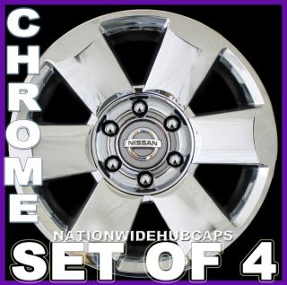SET OF 4 18 TITAN ARMADA CHROME Wheel Skins Hub Caps Rim Covers 6