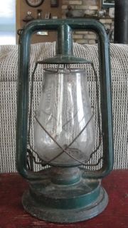 Barn, railroad lantern, antique, glass and tin, Paulls