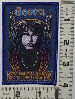 DOORS NEW HAVEN ARENA JIM MORRISON ARRESTED AND MACED ROCK MUSIC PATCH