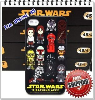 NEW A Bathing Ape BAPE X Star Wars For iPhone 4 4G 4S 4GS Cover Case