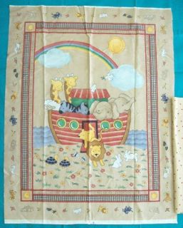 Noahs Ark Quilt Top or Wall Hanging Fabric Panel & Co ordinating