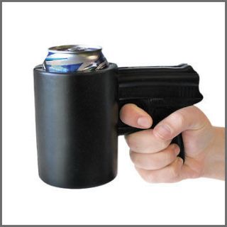 FAKE GUN   Beer & Soda bottle can drink COOLER sleeve wrap holder