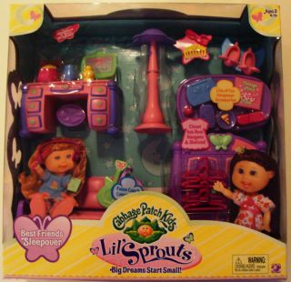 CABBAGE PATCH Lil Sprouts Sleepover TOY Playset ~ NIB