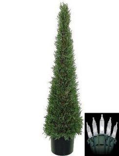 Artificial Cypress Topiary Christmas Tree Potted Indoor Outdoor W