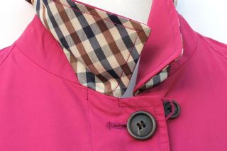 Aquascutum Pink NEW PENCRAIG Raincoat Mac uk8 rrp £495 MADE in ITALY