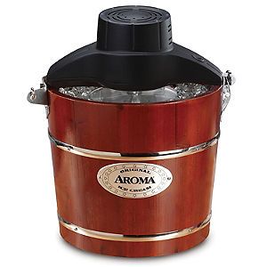 Maker Aroma 4 QT Traditional Hand Crank And Electric Aroma Ice Maker