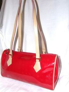 ARCADIA RED AND TAN LEATHER TOTE BAG MADE IN ITALY