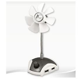 Arctic Cooling Breeze Pro USB Desktop Fan & 4 Ports Hub