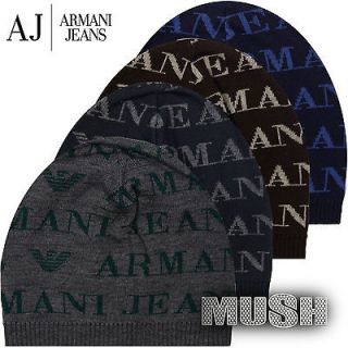 Armani Jeans Unisex Wool & Acrylic Blend Beanie Hat