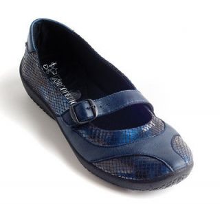 Womens Arcopedico L39 Mary Jane Blue Print Faux Leather Comfort Shoe