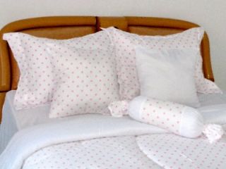 Newly listed 7 Pcs PINK POLKA DOT LUXURY BED IN A BAG Full KF208