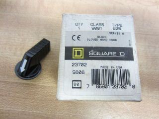 Square D 9001 B25 9001B25 Black Gloved Hand Knob Series H