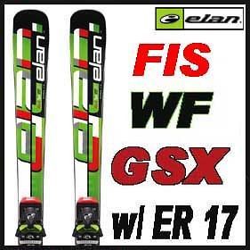 11 12 Elan FIS GSX WC Waveflex Skis 182cm w/ER 17.0 NEW