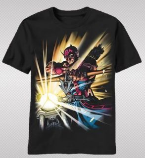 New The Avengers Hawkeye bow arrow motorcycle Movie T shirt top marvel