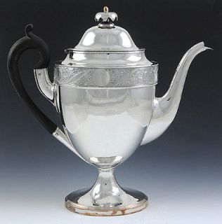 1790s OLD ENGLISH SHEFFIELD SILVER PLATE COFFEE POT / LARGE TEA POT