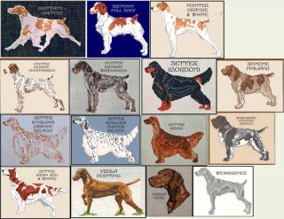 POINTER & SETTER COUNTED CROSS STITCH PATTERNS