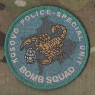 NATO KOSOVO POLICE SPECIAL EOD UNIT VELCRO SHOULDER PATCH BOMB SQUAD