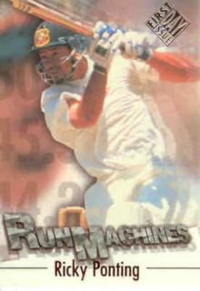 1997 Futera Cricket Decider 1st Day Issue Run Machine RM1 Ricky