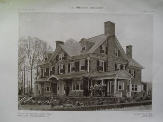 House of Arthur Scott, Oak Lane, Philadelphia PA, 1910  Photogravure