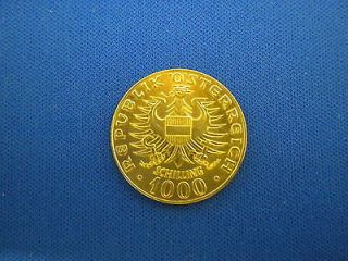 Austrian 1976 1000 Gold Schilling