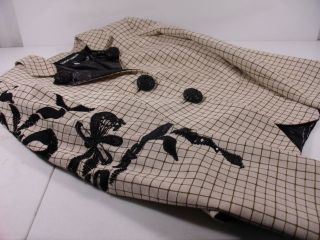 Giorgio Armani Gorgeous Beige Plaid Dress Jacket 38 / 2 4