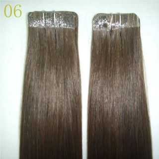 Remy Tape Human Hair Extension #06 Ash Brown 1845cm,50g&20pieces,On