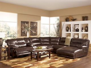 ELEMENTS GENUINE LEATHER RECLINER SOFA COUCH SECTIONAL SET LIVING ROOM